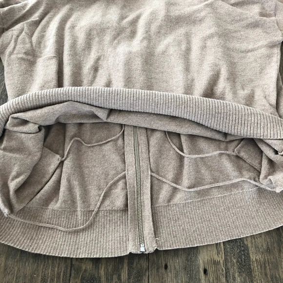 Peace of Cloth Medium Zip Front Boxy Sweater Pocket Cardigan Walnut Brown Cotton - Picture 13 of 13